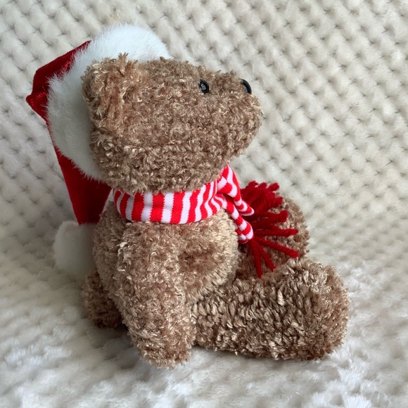 SEARS Vintage 2000 Plush Kringle Christmas Bear Red Hat Scarf Stuffed Animal Toy - Picture 2 of 16